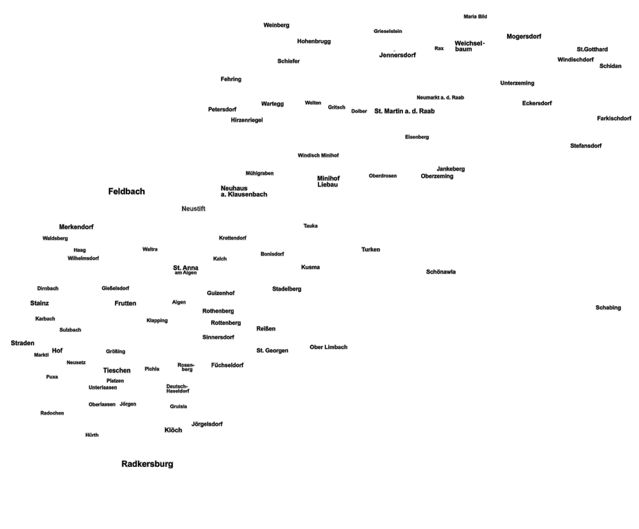 Windisch region, small map Austrian village names 